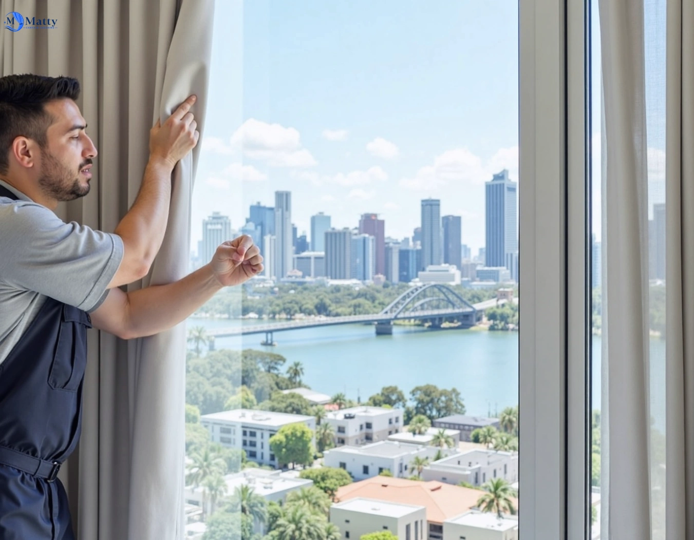 Professional curtain steam cleaning service werrington-county-nsw QLD by Matty Curtain Cleaning